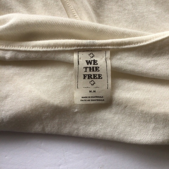 WE THE FREE BY FREE PEOPLE WHITE SURPLICE WRAP WHITE TOP MEDIUM NWOT - Picture 5 of 11